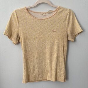 Levi's Yellow Patterned Short Sleeve Tee